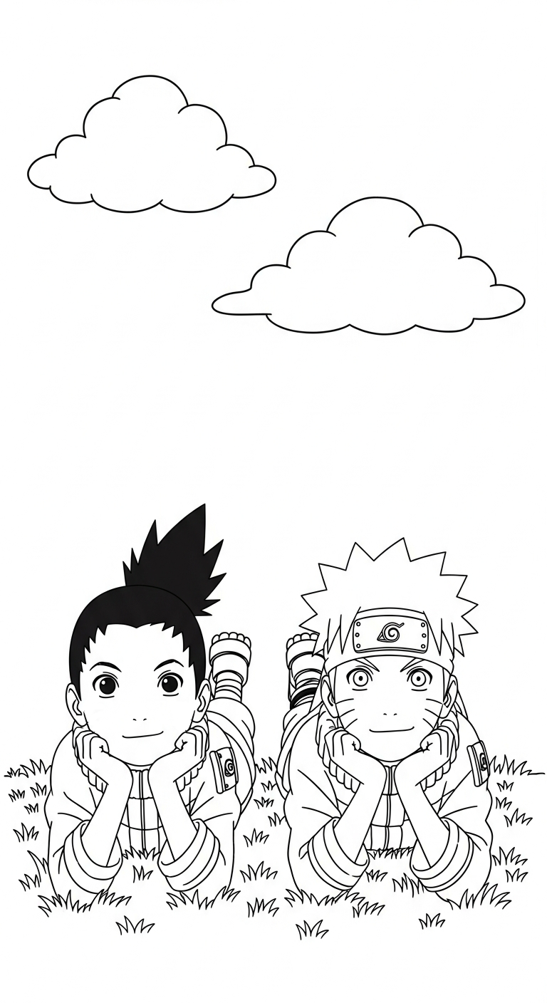 in tranh tô màu Naruto
