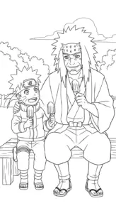 in tranh tô màu Naruto cho bé 8 tuổi