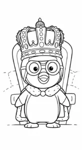 tranh tô màu Pororo cho bé 4 tuổi