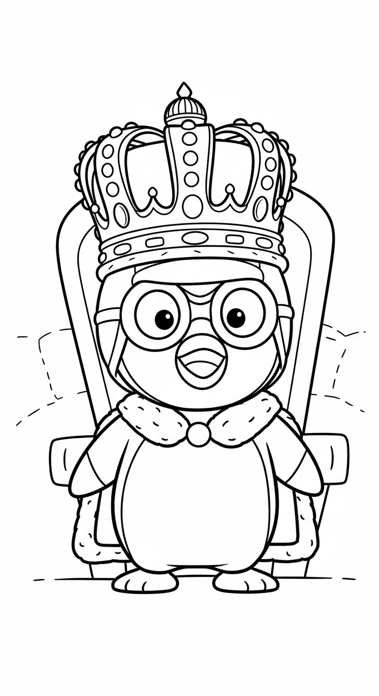 tranh tô màu Pororo cho bé 4 tuổi