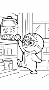 mẫu in tranh tô màu Pororo cho bé