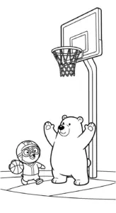 mẫu in hình tô màu Pororo cho bé