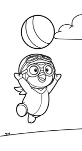 tranh tô màu Pororo cho bé tải về