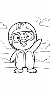 tranh tô màu Pororo cho bé đơn giản