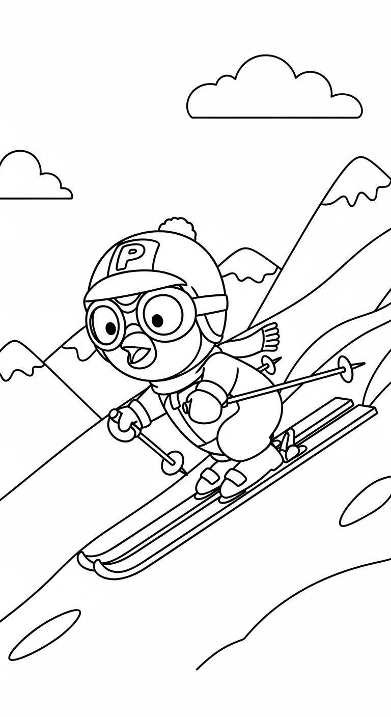 tranh tô màu Pororo pdf