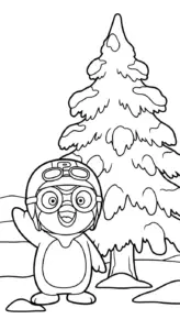 tranh tô màu Pororo cho bé