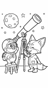 download hình tô màu Pororo miễn phí