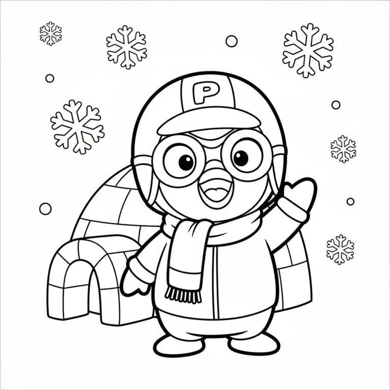 Tranh tô màu Pororo