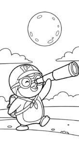 in hình tô màu Pororo