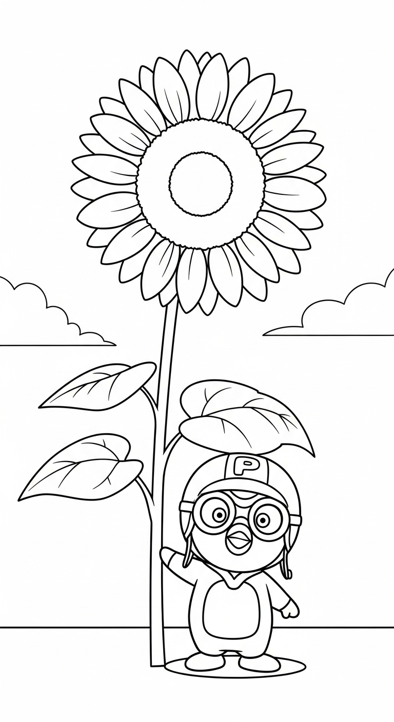tải tranh tô màu Pororo cho bé miễn phí