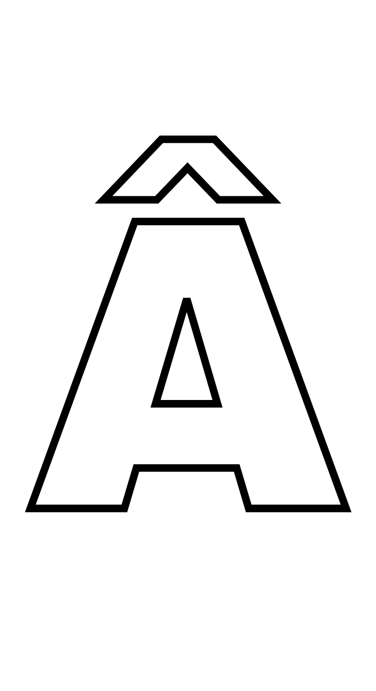 in tranh tô màu bảng chữ cái khổ A4