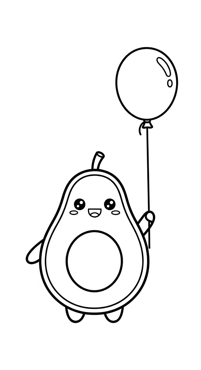 hình tô màu bơ tập tô