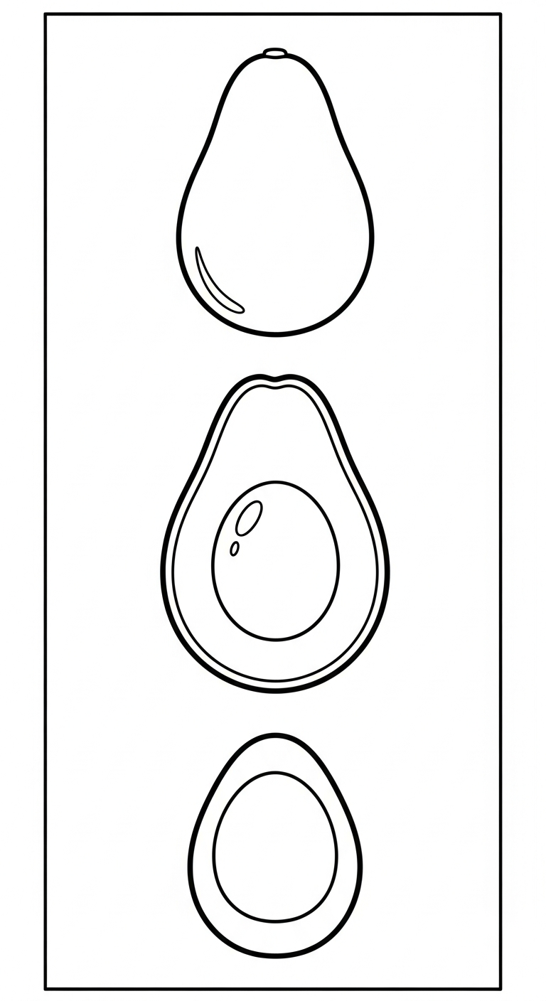 hình tô màu bơ cho bé 4 tuổi