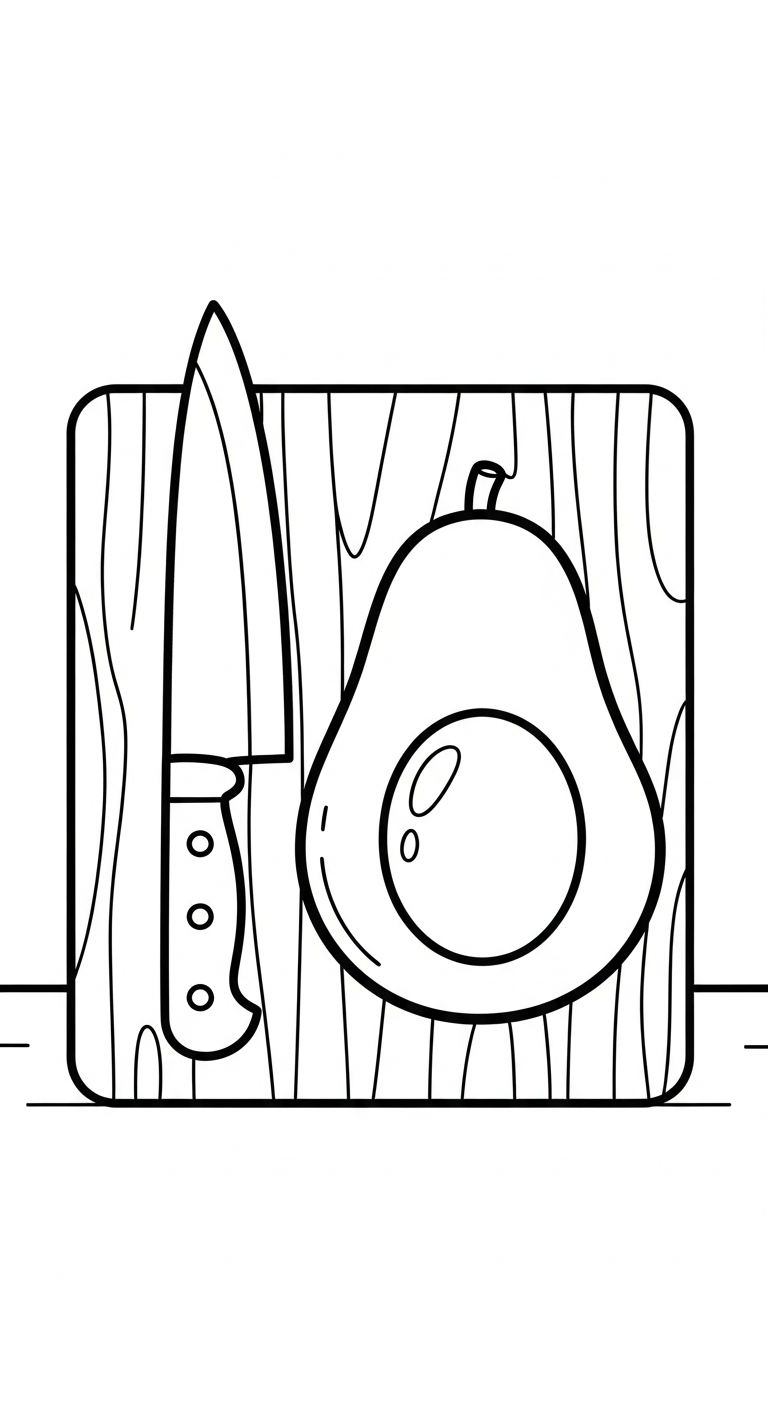 hình tô màu bơ cho bé tải miễn phí