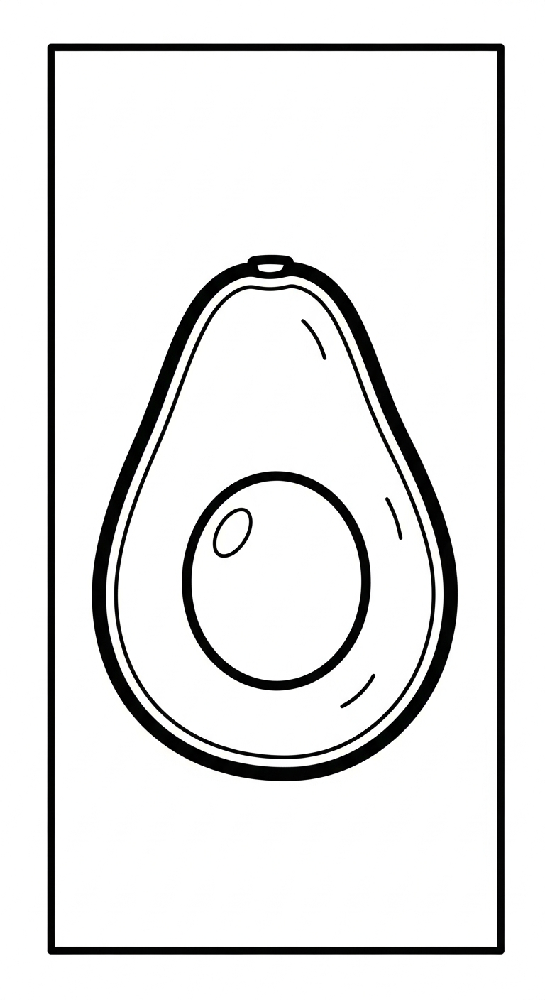 hình tô màu bơ miễn phí