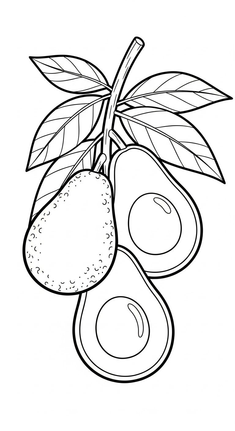 tải hình tô màu bơ cho bé 6 tuổi