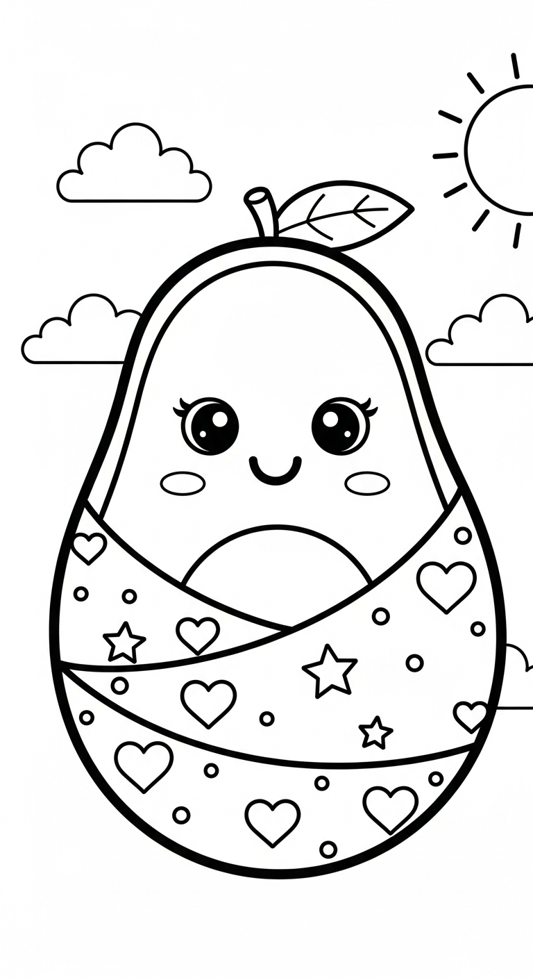 tranh tô màu bơ cho bé 5 tuổi miễn phí