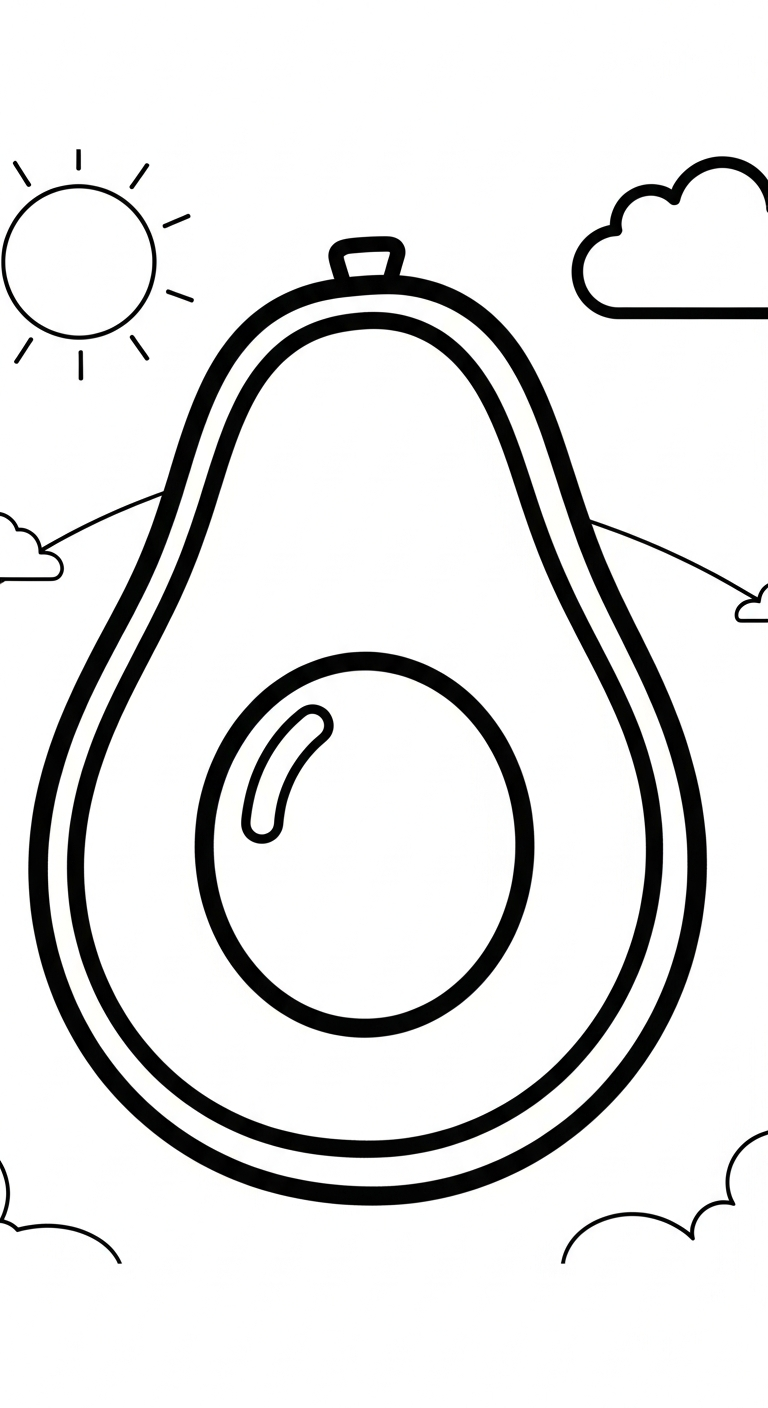 tranh tô màu bơ cho bé 7 tuổi