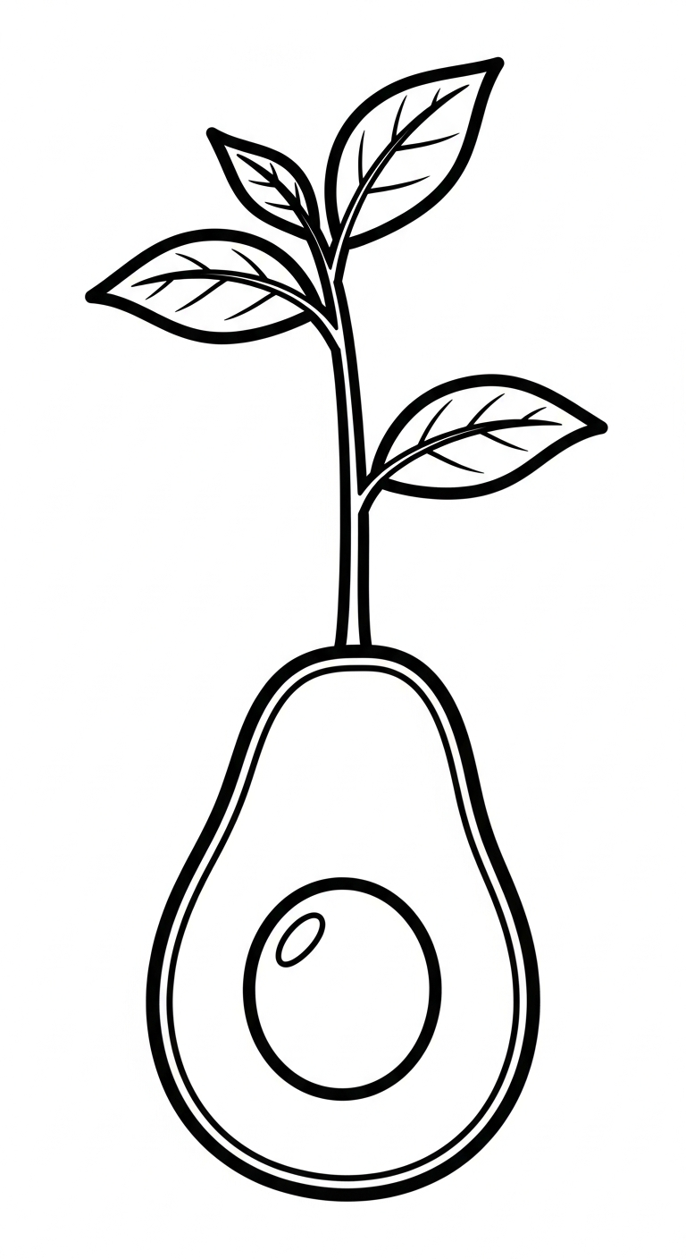 hình tô màu bơ rõ nét