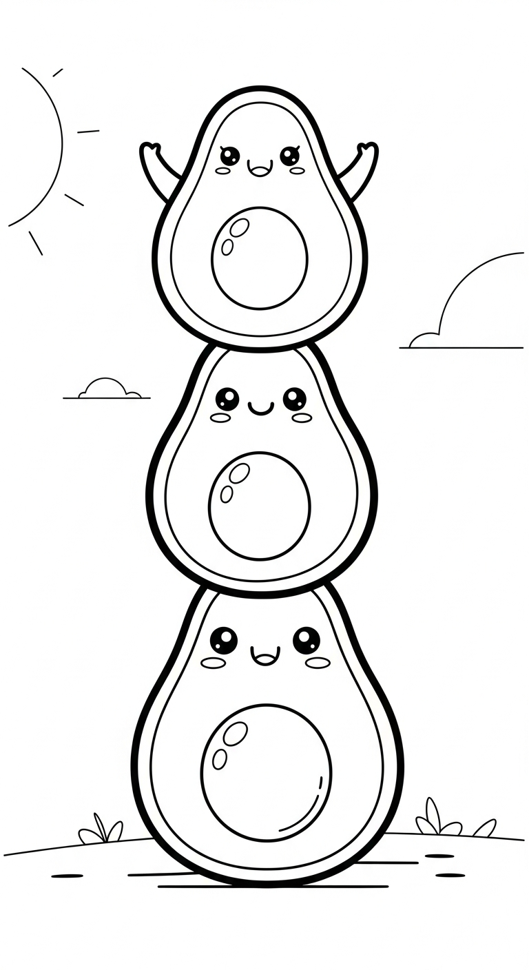 hình tô màu bơ cho bé mới nhất