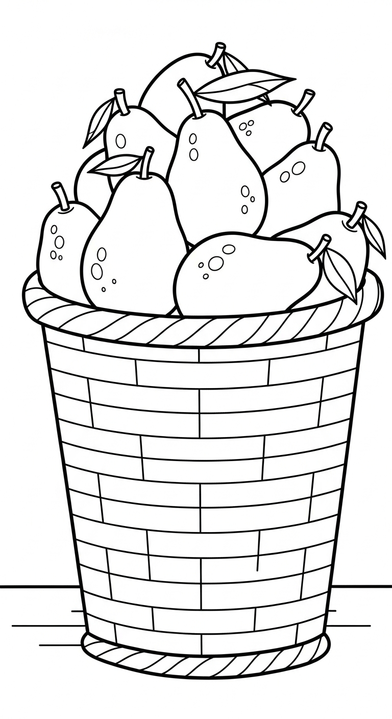 hình tô màu bơ cho bé đơn giản