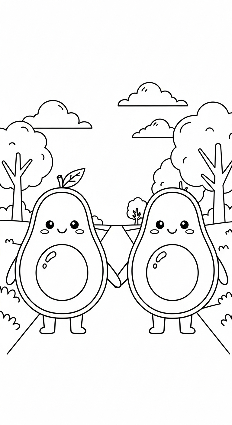 tranh tô màu bơ cho bé 3 tuổi