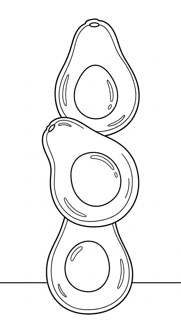 in hình tô màu bơ cho bé