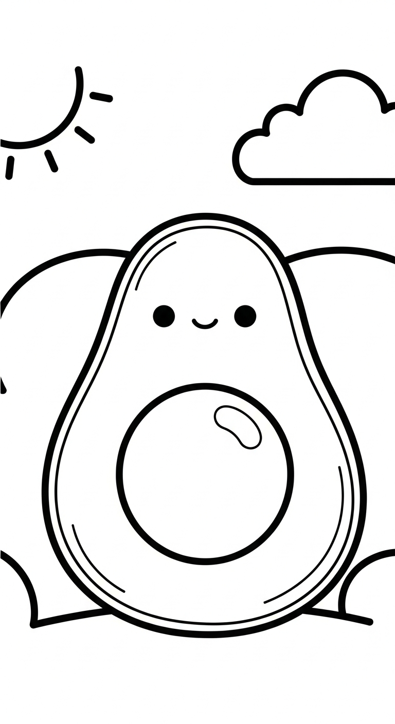 tranh tô màu bơ cho bé 5 tuổi