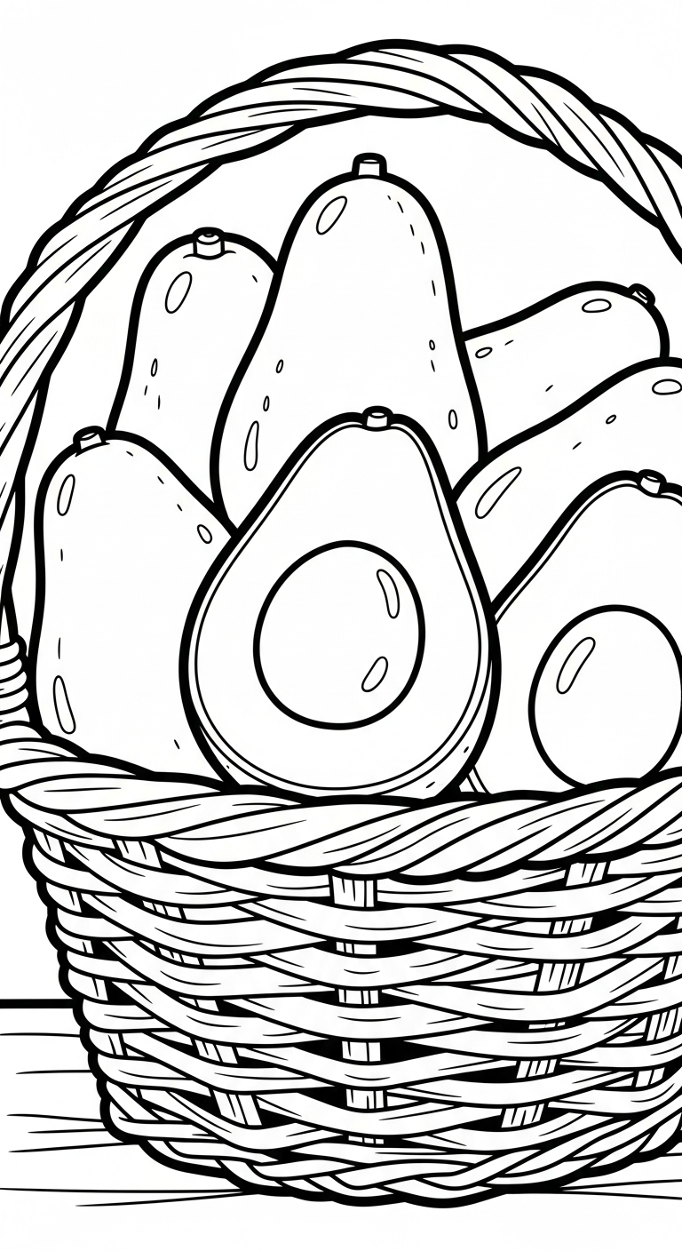 tranh tô màu bơ cho bé đơn giản 1