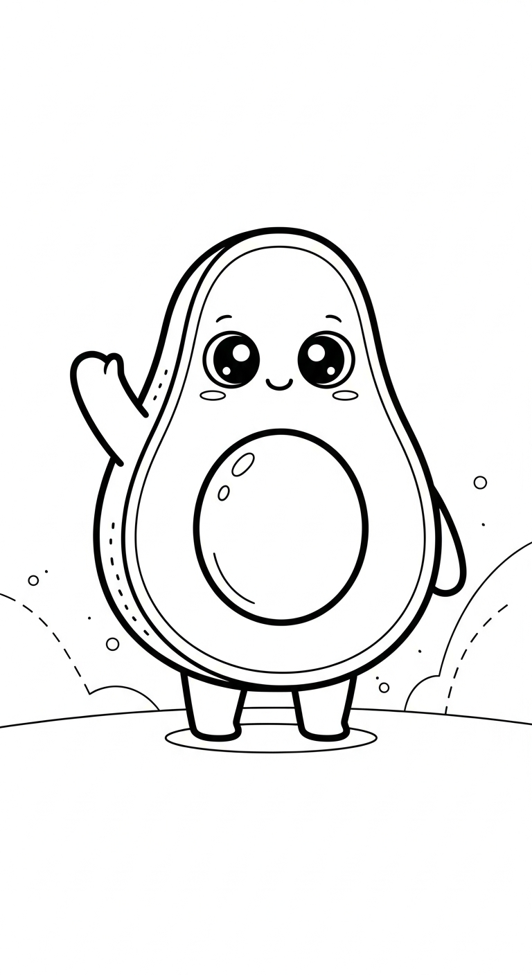 tranh tô màu bơ cho bé đơn giản