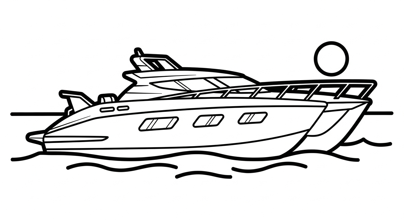 hình tô màu ca nô cho bé 3 tuổi miễn phí