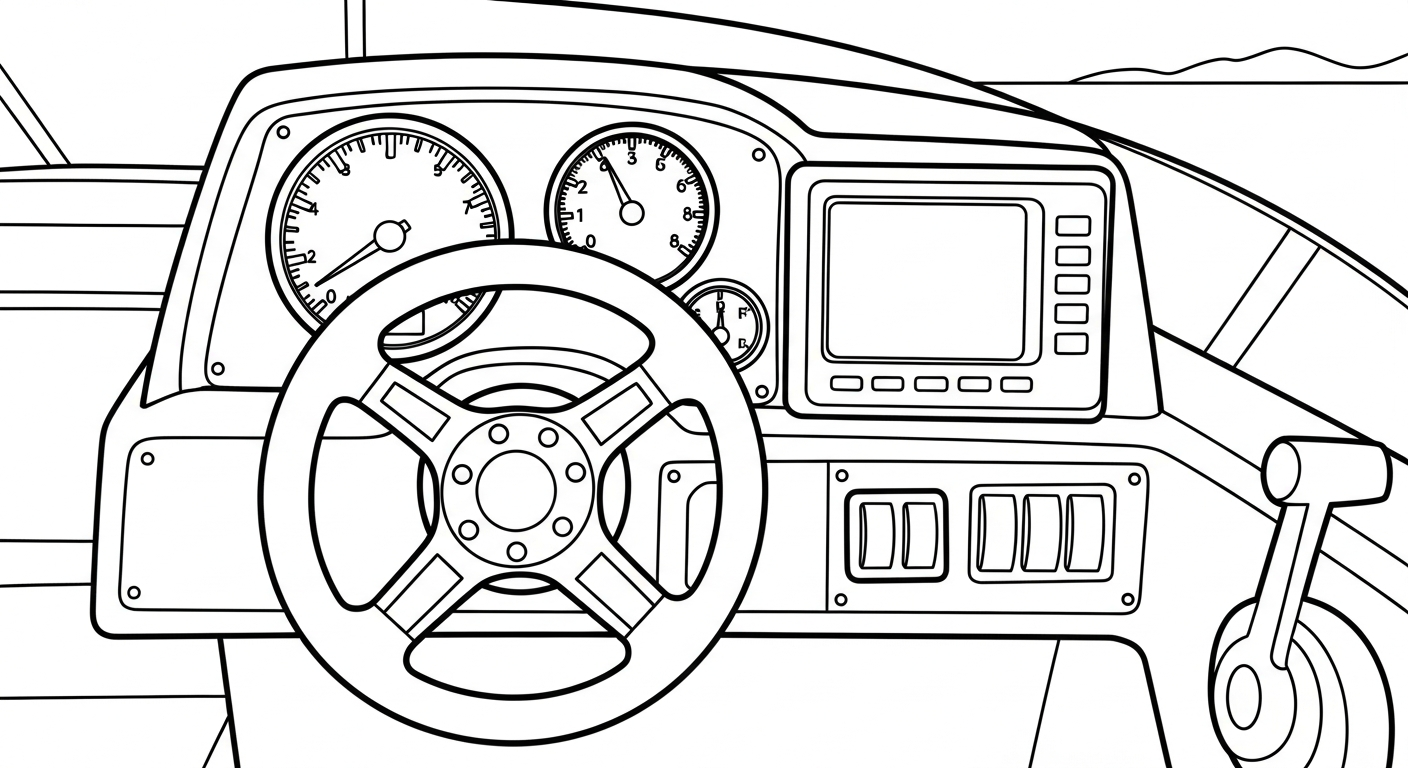 download hình tô màu ca nô cho bé 1