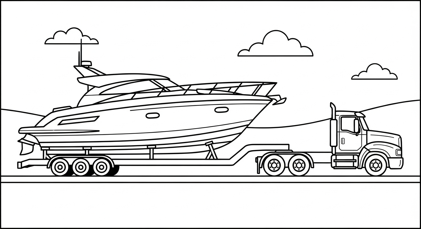 in tranh tô màu ca nô cho bé 7 tuổi