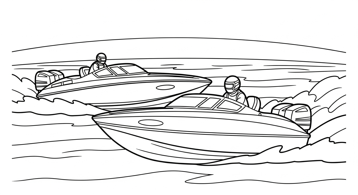 tranh tô màu ca nô cho bé mới nhất