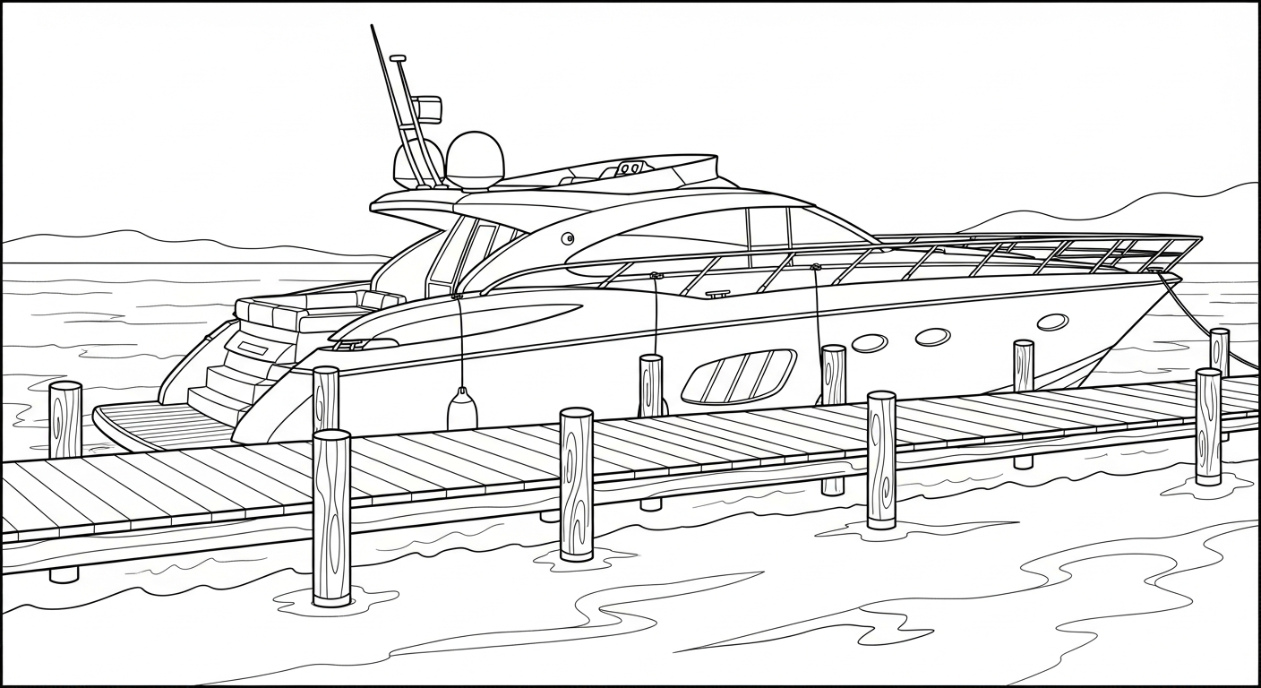 tranh tô màu ca nô cho bé 4 tuổi miễn phí