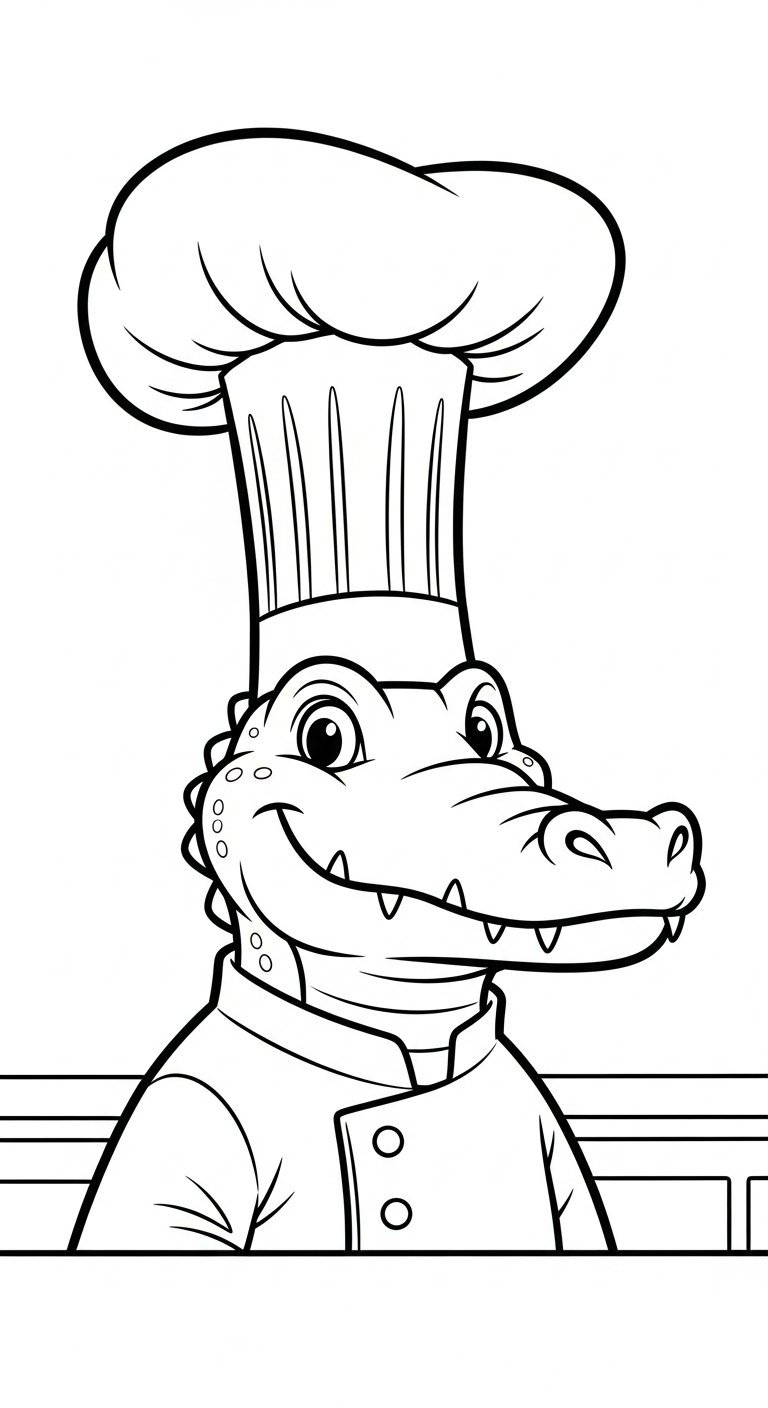 tải hình tô màu cá sấu miễn phí