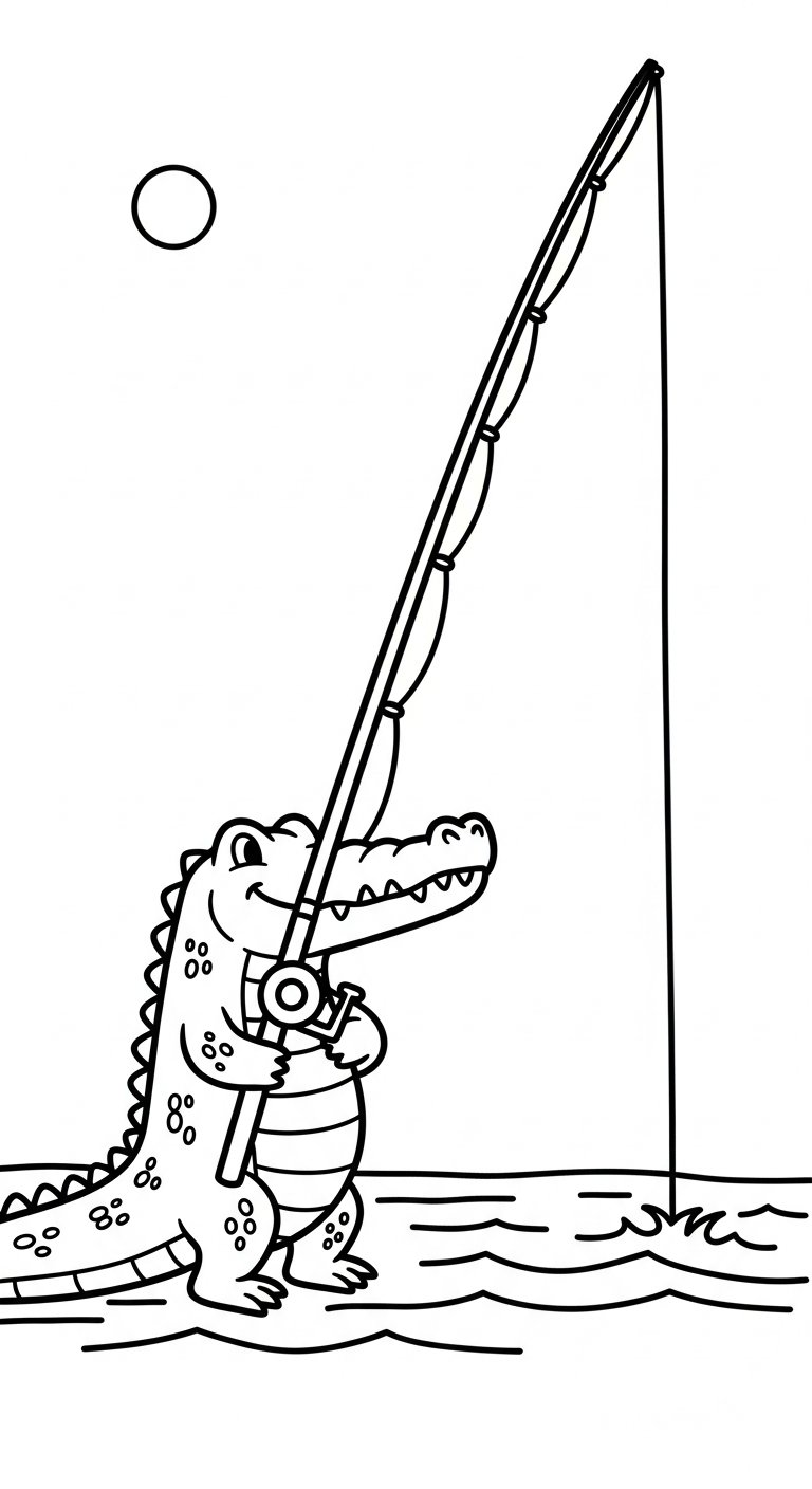 tải tranh tô màu cá sấu cho bé