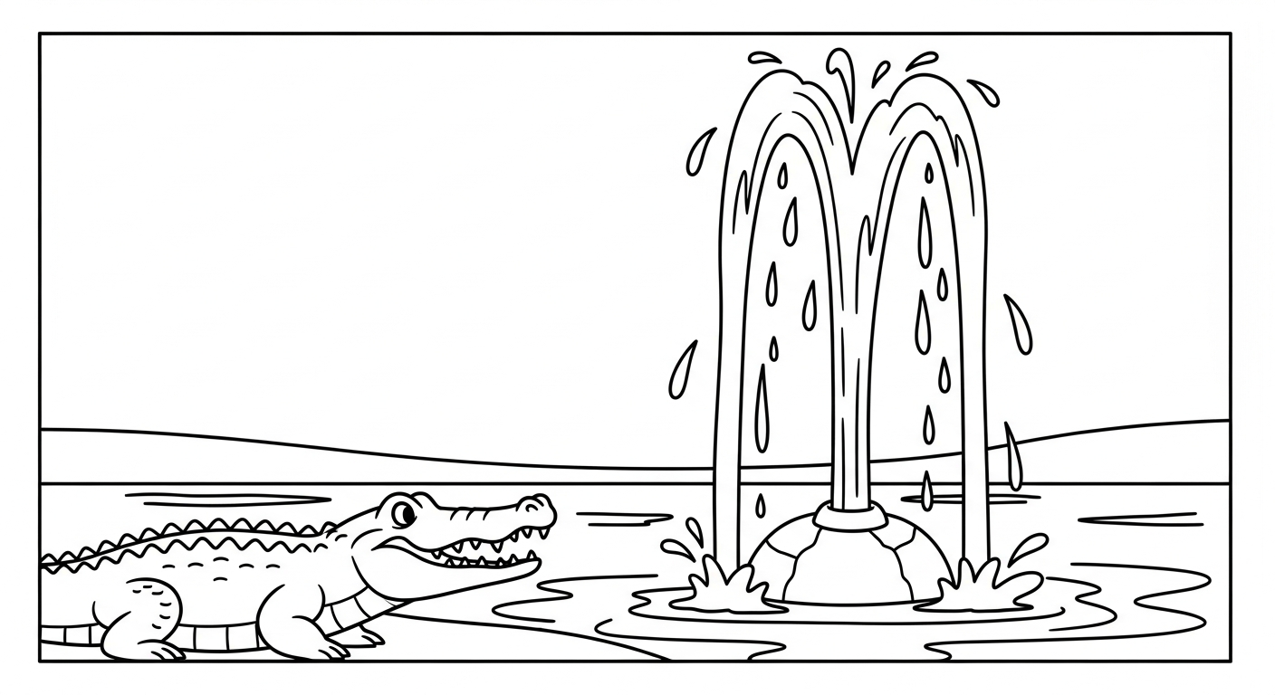 in hình tô màu cá sấu cho bé 6 tuổi