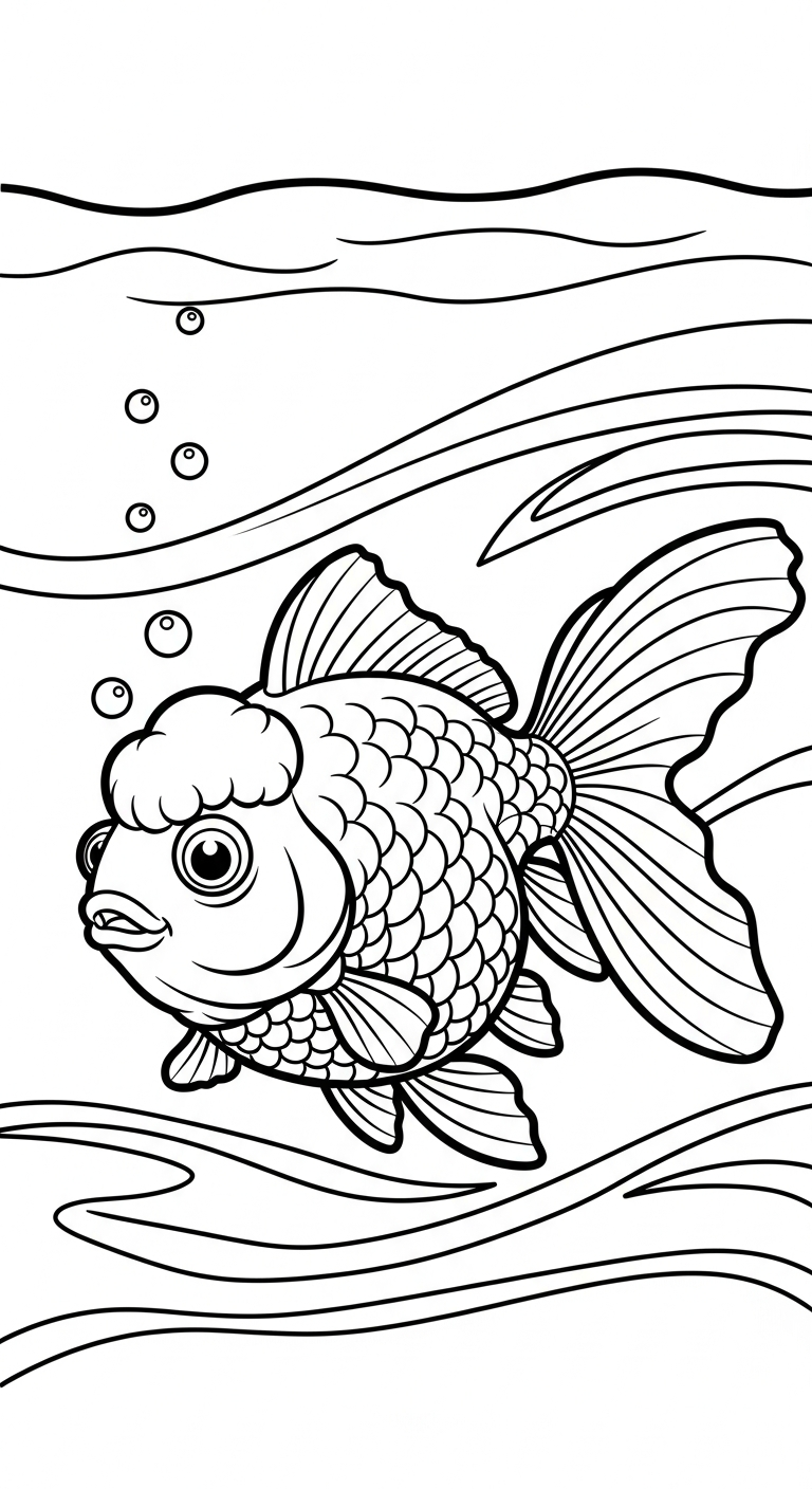 tải tranh tô màu cá vàng cho bé 5 tuổi