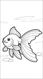 file pdf hình tô màu cá vàng cho bé