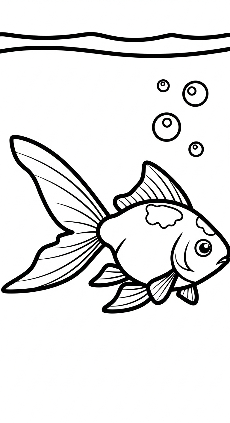download hình tô màu cá vàng cho bé