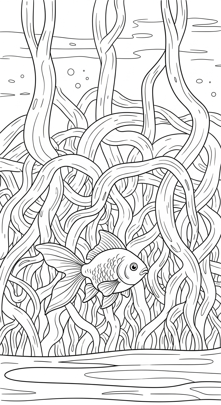 tải tranh tô màu cá vàng cho bé