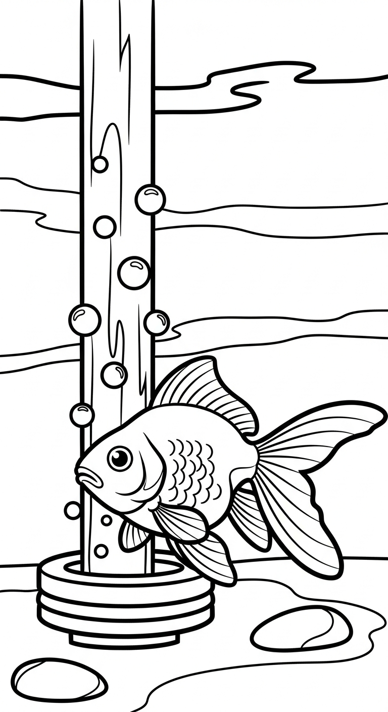 tải tranh tô màu cá vàng cho bé 5 tuổi 1