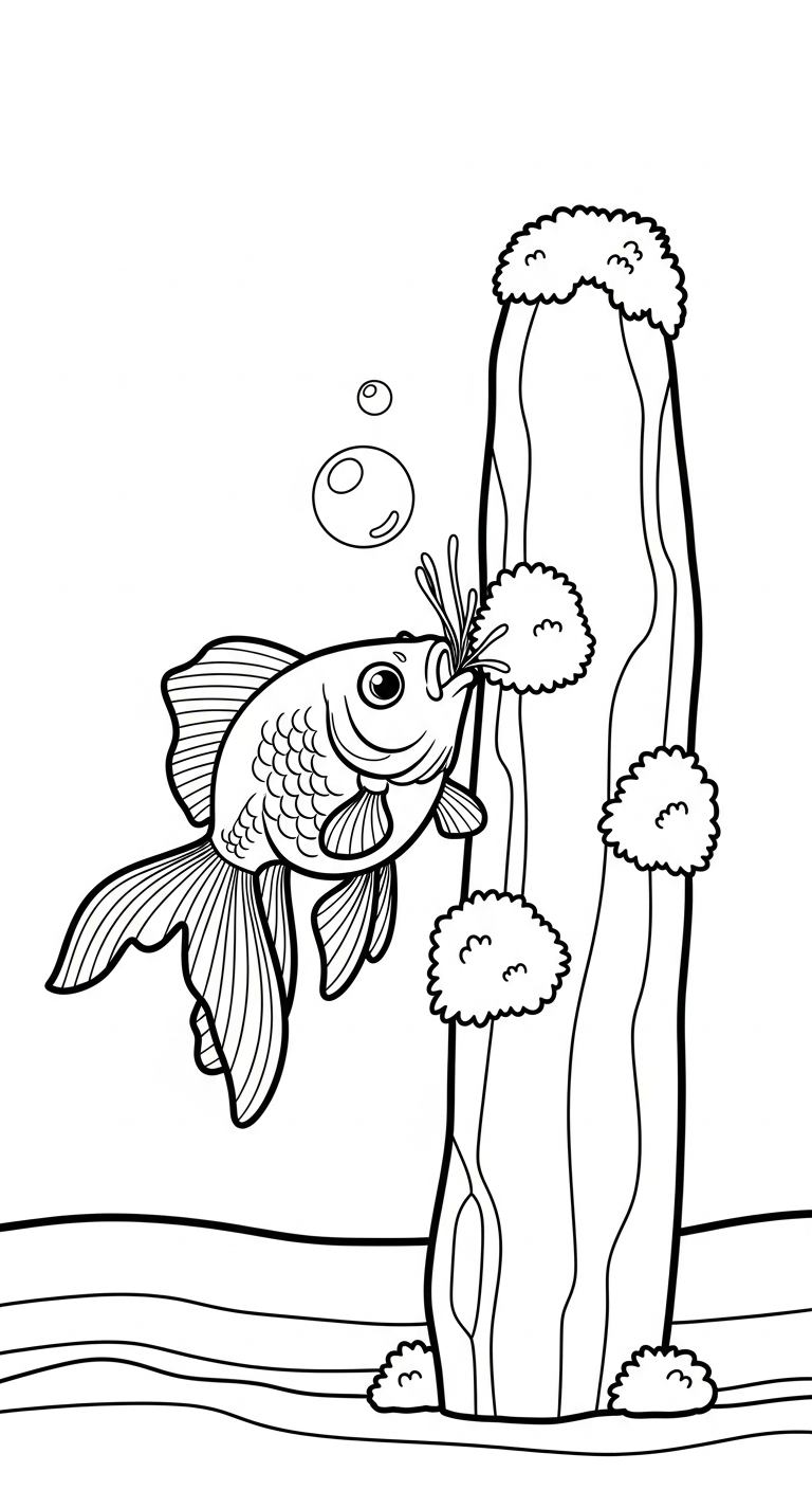 tải tranh tô màu cá vàng cho bé miễn phí