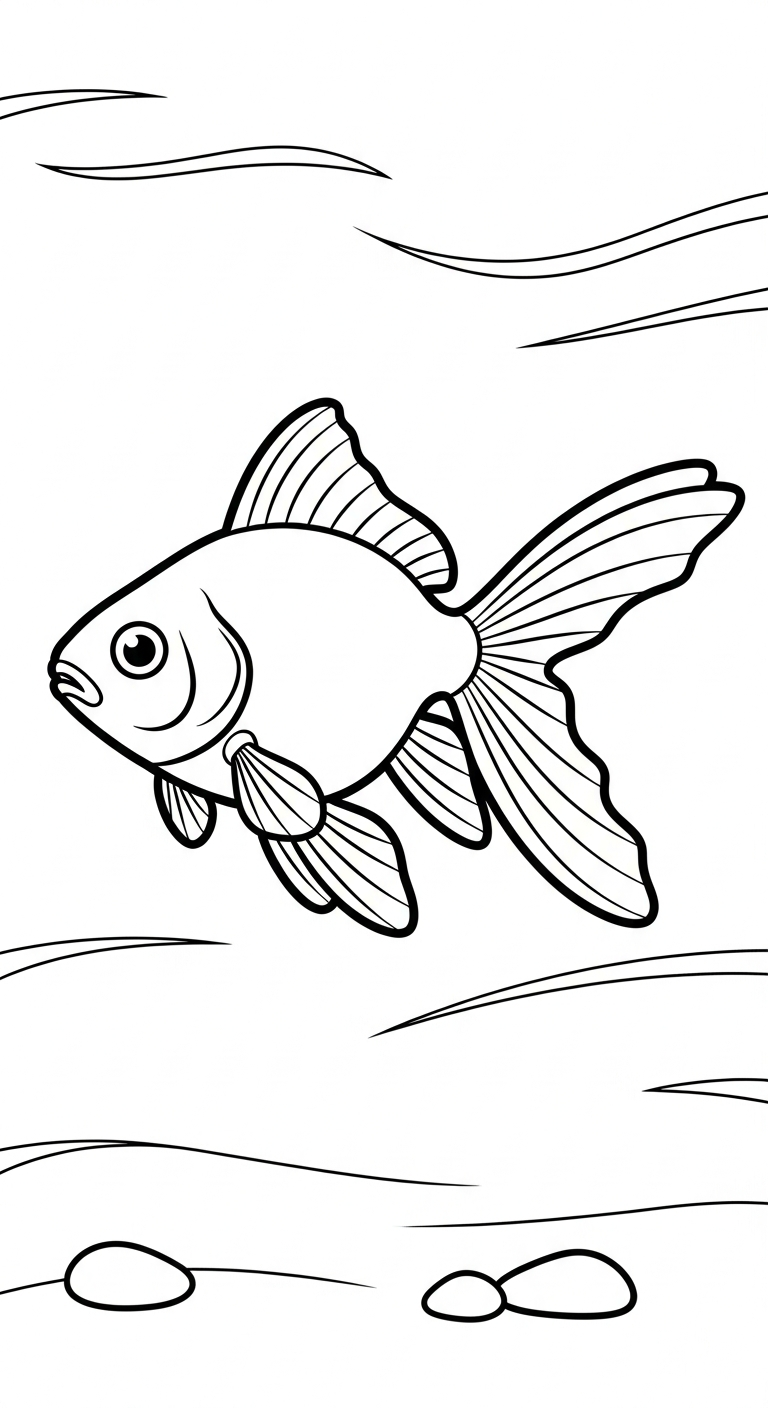 tải hình tô màu cá vàng cho bé miễn phí