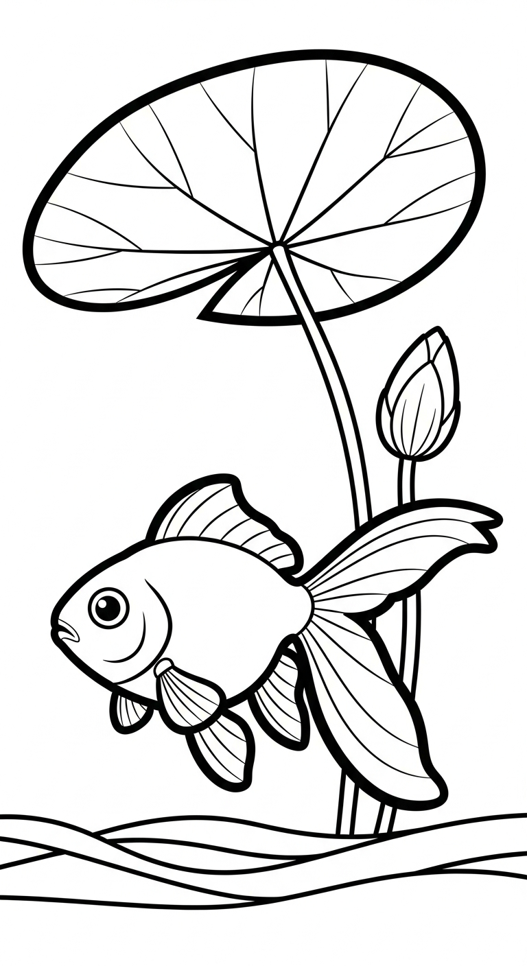 tranh tô màu cá vàng cho bé 7 tuổi