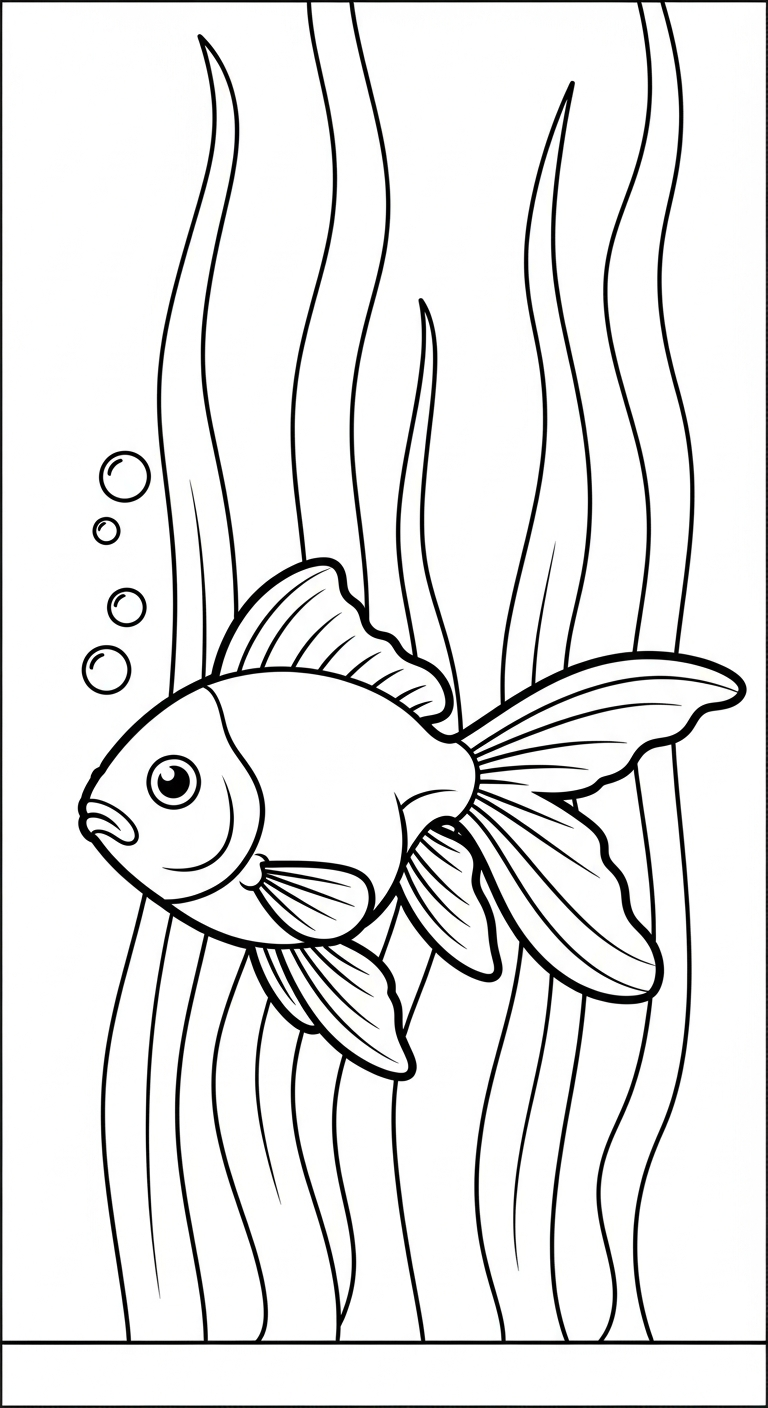 tải tranh tô màu cá vàng