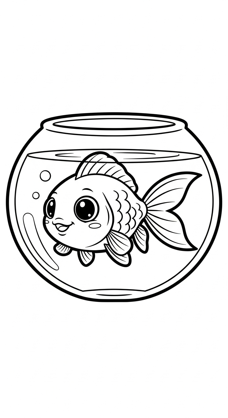 tranh tô màu cá vàng cho bé tải về