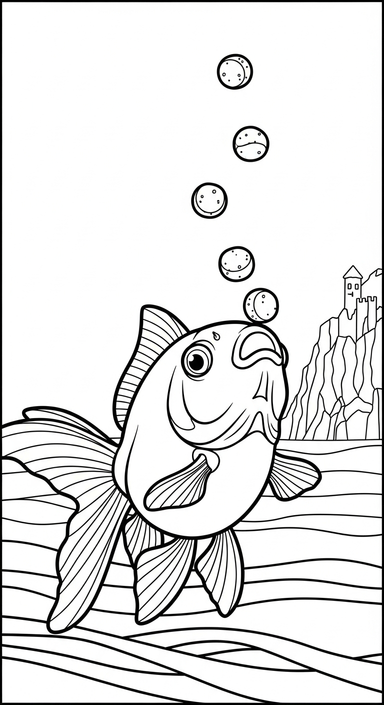 tải hình tô màu cá vàng chất lượng cao