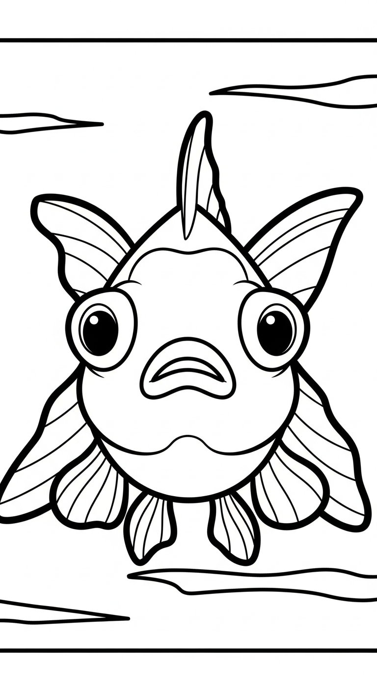 tranh tô màu cá vàng cho bé 4 tuổi